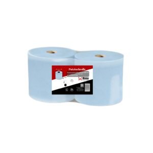 Putztuchrolle blau 3-lagig, FSC-zertifiziert, 180 m pro Rolle, 500 Blatt a 33x36 cm, praktischer Doppelpack 1000 Blatt – saugstarkes Reinigungspapier