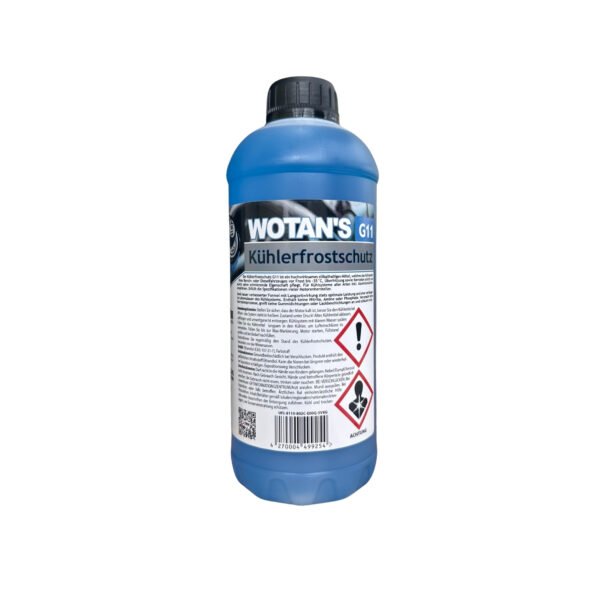 1L Wotan´s Kühlerfrostschutzmittel G11 – silikathaltiger Frost- und Korrosionsschutz, ideal für ältere Motoren und Aluminiumkühler, zuverlässiger Motorschutz bis -35°C