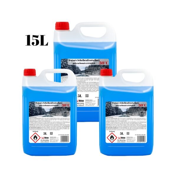 3x5L Wotan’s Winter Scheibenfrostschutz -30°C - gebrauchsfertiges Wischwasser für stets klare und eisfreie Sicht