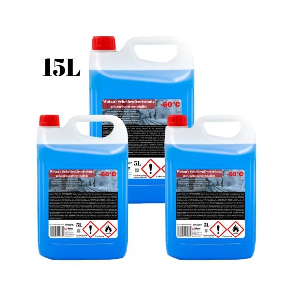 3x5L Wotan’s Winter Scheibenfrostschutz Konzentrat -60°C - Wischwasser für stets klare Sicht