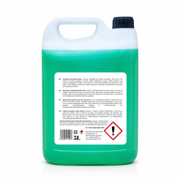 Ganzjahres Scheibenreiniger, Scheibenfrostschutz -10 Grad, Allwetter Scheibenreiniger, Scheibenwaschwasser Waldduft, Fertiggemisch Scheibenreiniger, Insektenlöser Auto, streifenfreie Sicht, Polycarbonat-verträglich